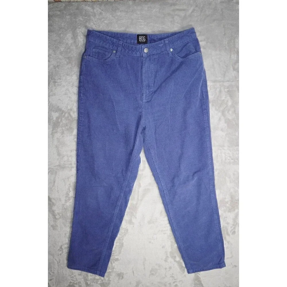 BDG Urban Outfitters Womens Pants 30 Mom High Rise Navy Corduroy